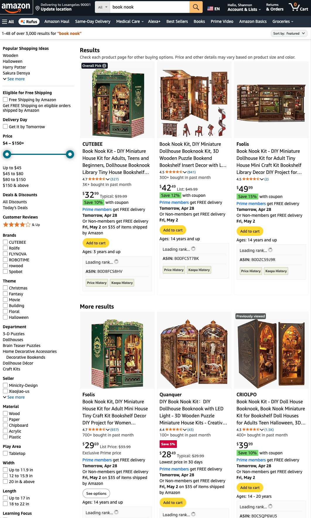 Illuminated book nook