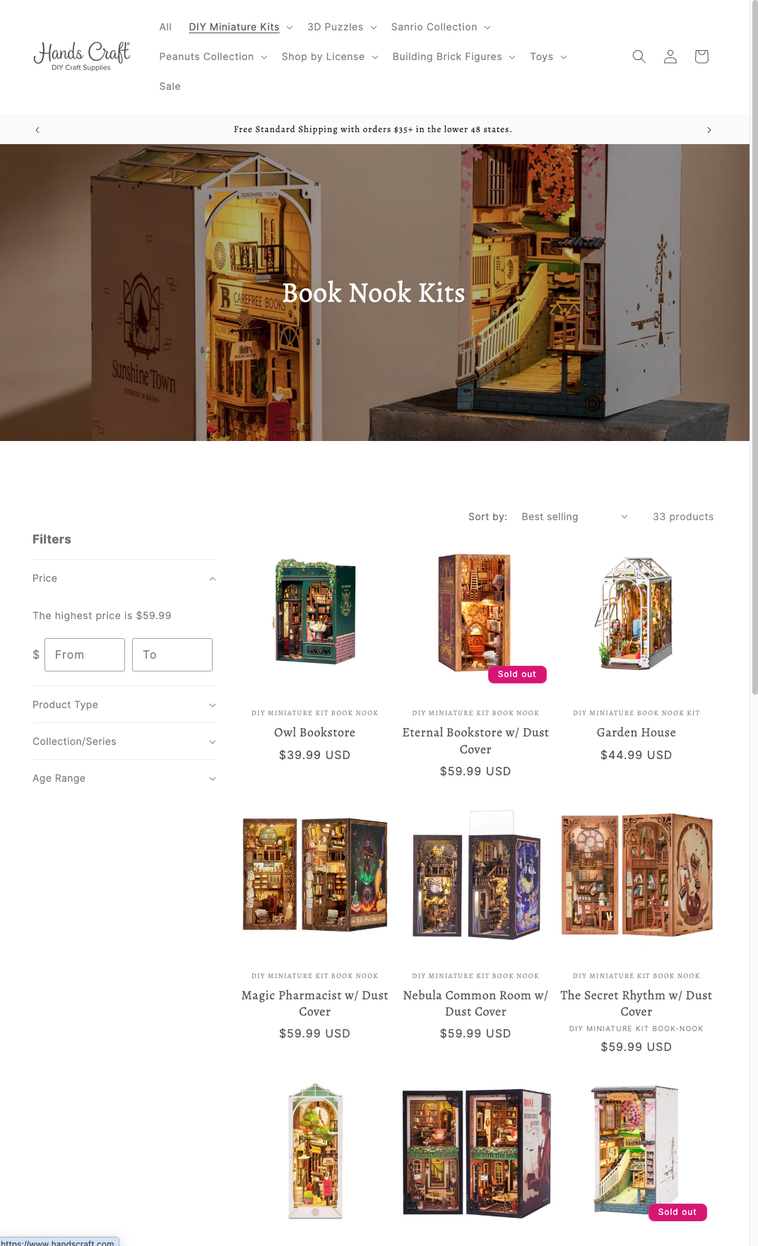 Hands Craft book nook kits